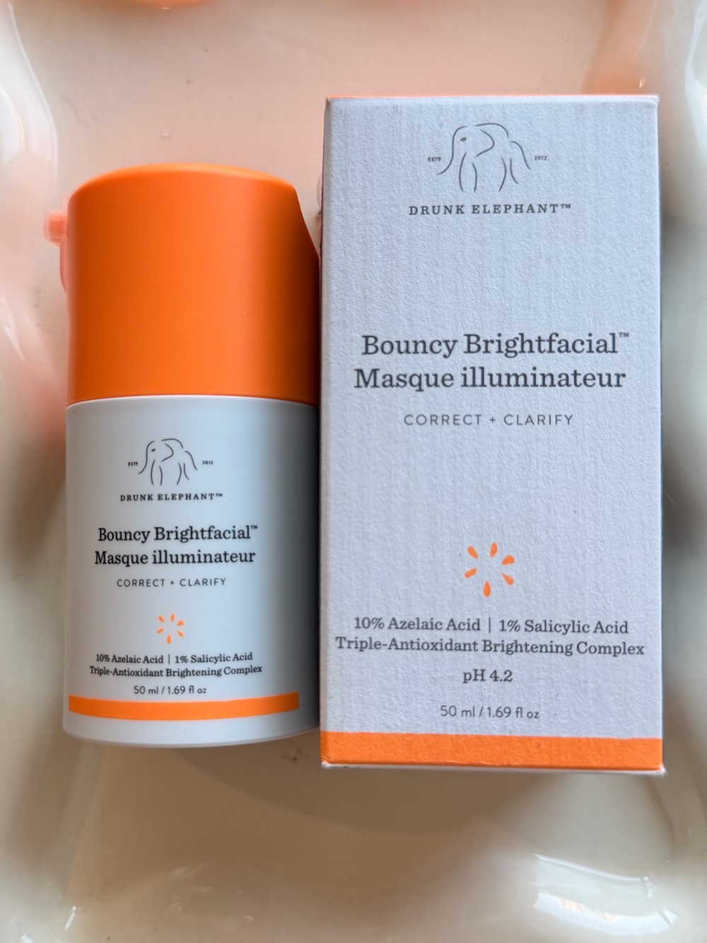 NIB Drunk Elephant Bouncy Brightfacial Brightening Mask Full Size 50ml - Picture 4 of 4